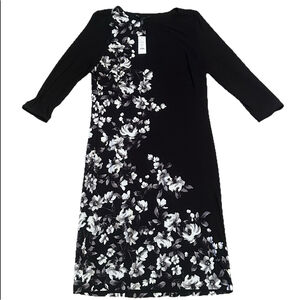 Women's White House Black Market Dress, L, Black & White